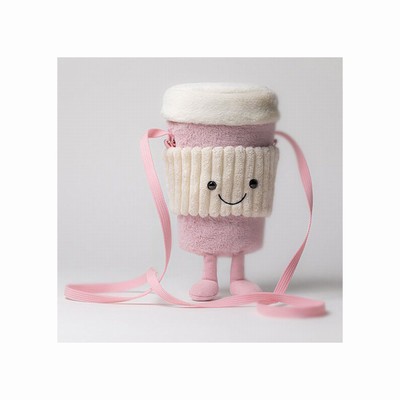 Jellycat Coffee-To-Go Pink Tas | US7081623